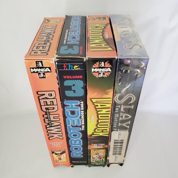 Tested-Vintage 80s & 90s Anime VHS Bundle. Red Hawk, Robotech, Landlock, Slayers - Picture 2 of 10